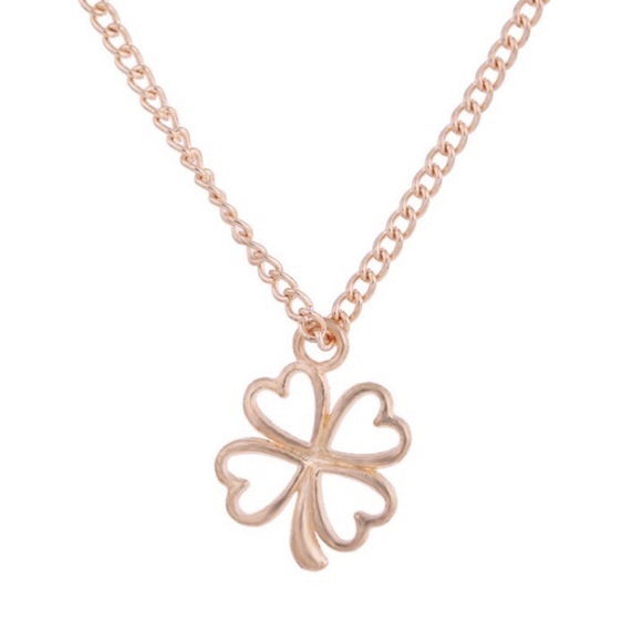 ⚡️2 for $15 “Wish” Clover Gold Color Necklace - Picture 2 of 3